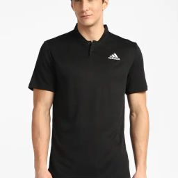 adidas Black Mandarin Collar T-Shirt-image-37