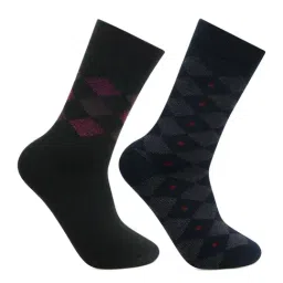 Bonjour Multicolor Cotton Geometric Socks - Pack of 2-picture-19