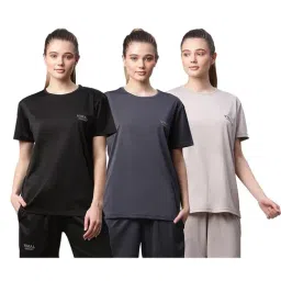 Vimal Jonney Multicolor Logo Sports T-shirt (Pack of 3)-76