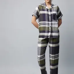 StyleStone Multicolor Checks Shirt With Pyjamas-picture-1