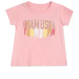 U.S. Polo Assn. Kids Pink Printed T-Shirt-picture-27