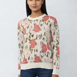 Van Heusen White Printed Sweater-image-86