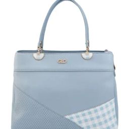Globus Blueish Grey Color Block Medium Handheld Handbag-32