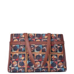 ZOUK Multicolor Printed Large Laptop Tote Handbag image 3