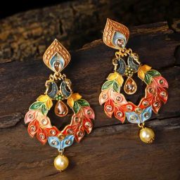 Zaveri Pearls Multicolor Alloy Dangler Earrings-image-47