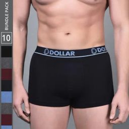 Dollar Bigboss Assorted Cotton Regular Fit Trunks - Pack Of 10-picture-19