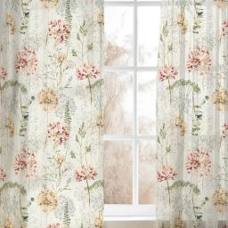 Haus & Kinder Printed White Polyester 7 FT Door Curtains - Set of 2 image 1