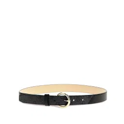 Guess Men Black Polyurethane Solid Silvana Adjustable Belt with Tang Buckle image 1