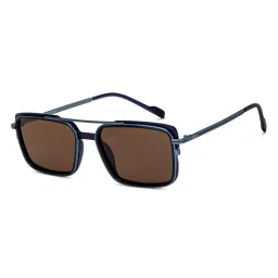 Lenskart STUDIO Brown Rectangular Polarised and UV Protected Lens Unisex Sunglasses image 1