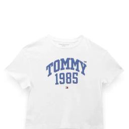 Tommy Hilfiger Girls White Solid Regular Fit T-Shirt-image-68