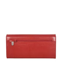 SASSORA Red Solid Rfid Wallet for Women image 3