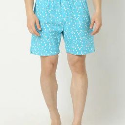 UnderJeans by Spykar Light Blue Premium Cotton Printed Boxer Shorts-image-95