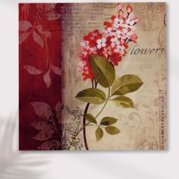 Art Street Red Flower With Leaf Canvas Modern Art Paintings-image-42