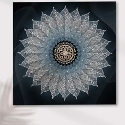 Art Street Leaf Rangoli Abstract Canvas Modern Art Paintings-13