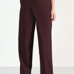 Showoff Maroon Straight Fit Trousers-38