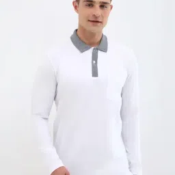 Allen Solly White Cotton Regular Fit Polo T-Shirt-image-16