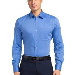 Raymond Blue Cotton Classic Fit Shirts-image-88