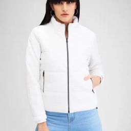 Spykar White Relaxed Fit Puffer Jacket-picture-40