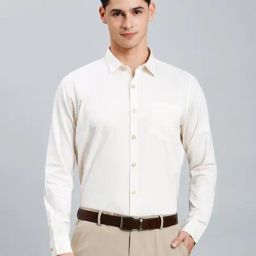 Reid & Taylor White Cotton Slim fit Stripes Shirt-image-10