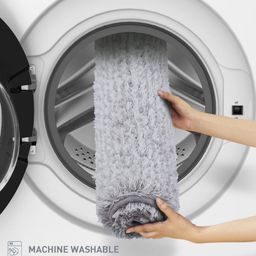OBSESSIONS Grey & White 2400 GSM Rectangular Bath Rugs image 4