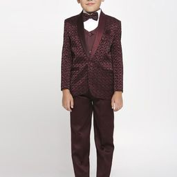 YK Boys Single-Breasted Five-Piece Suit-image-7