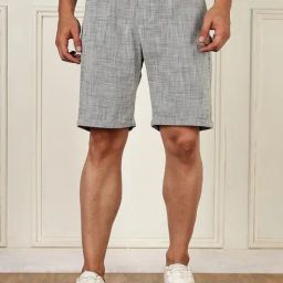 Thomas Scott Oilve Straight fit Checks Shorts-picture-10
