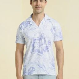 Allen Solly White Cotton Regular Fit Printed Polo T-Shirt-image-58