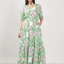 Vero Moda Kelly Green Printed Casual Dress-picture-33