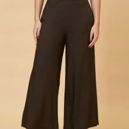 Globus Olive Flared Fit High Rise Trousers-43