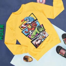 Pantaloons Junior Yellow Cotton Printed Full Sleeves Sweatshirt-picture-32