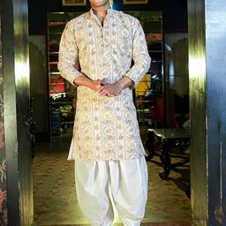 Shasak Men Floral Kurta-image-48