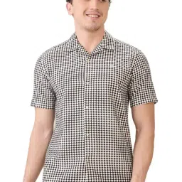 Raymond Black Cotton Slim Fit Printed Casual Shirt-picture-32