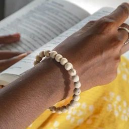 NVR Brown Natural Religious Tulsi Stretchable Flexible fit Bracelets-39