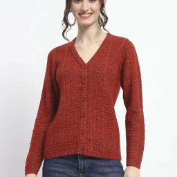 MADAME Rust Self Cardigan-15