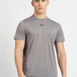 Reebok Grey Cotton Regular Fit Sports T-Shirt-image-69