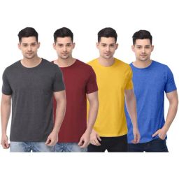 Color Capital Multicolored Regular Fit T-Shirt - Pack of 4-image-85