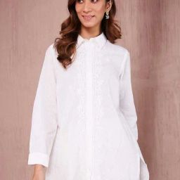 Fabindia White Embroidered Top-picture-25