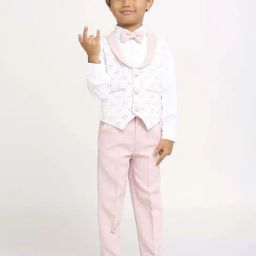 Kids Island Boys Pink Embroidery Full Sleeves Suit Set-picture-39