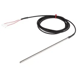 RS PRO PT100 RTD Sensor 4.5 mm Dia 200 mm Long 4 Wire Probe Class B +250°C Max, 1235599-18