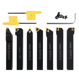 A.D INTERNATIONAL Carbide Turning Tool Set with 1/2 inch (12.7 mm) Shank for Turning Grooving Threading, 100-CS-170-28