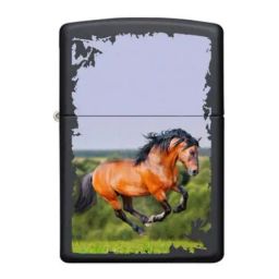 Zippo Brown Horse Running Design Brass Pocket Lighter-image-38