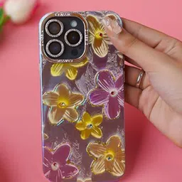 PEEPERLY Floral Printed iPhone 16 Pro Max Back Case Mobile Accessories-image-84