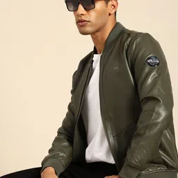 Being Human Stand Collar Biker Jacket-picture-2
