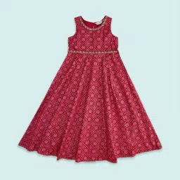 Akkriti by Pantaloons Kids Red Printed Dress-image-34