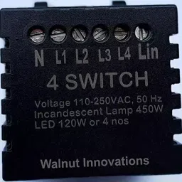 Walnut Innovations Smart Wifi Touch 4 Switch Roma Standard Fitting image 3
