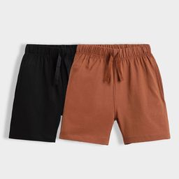 Orange Sugar Unisex Kids Cotton Shorts Pack of 2-15