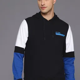 HRX by Hrithik Roshan Contrast Sleeves Hooded Sweatshirt-image-19