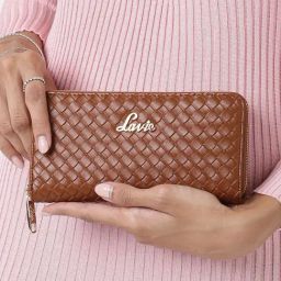 Lavie Bot  Pro Brown Textured Zip Around Wallet for Women-28
