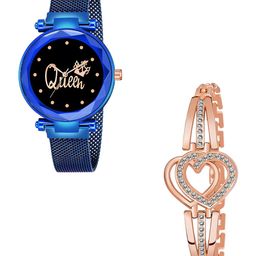 Gopal Shopcart Women Queen Printed Analogue Watch with Embellished Bracelet Gift Set-picture-12