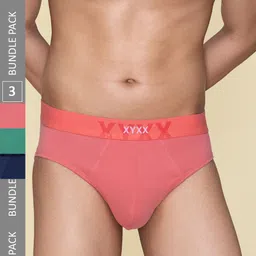 XYXX Pack Of 3 Cotton Anti Microbial Basic Briefs XYBRF3PCKN831-image-13